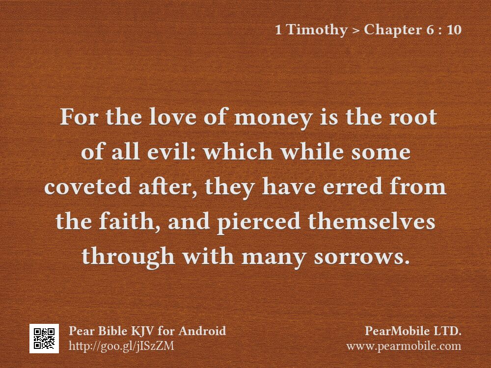 1 Timothy, Chapter 6:10